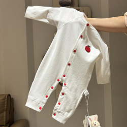 Newborn Jumpsuit Spring and Autum Pure Cotton Newborn Baby Romper Intimates Long-Sleeved Romper Early Spring Baby Clothes