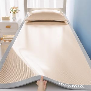 
Large accommodation small house ice silk mat can be machine-washed cool bed sheets breathable soft mat Class A mother and baby grade mat two-piece set