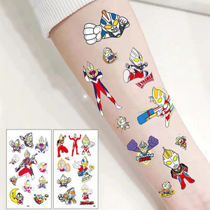 
10 sheets of boys superhero tattoo stickers children's water transfer paintings safe waterproof kindergarten reward sticker paintings