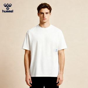 
HUMMELL men's short-sleeved T-shirt summer simple versatile round neck breathable casual sports top
