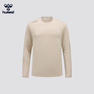 
HUMMEL training round neck long-sleeved T-shirt, fashionable and versatile, casual outdoor sports, running, fitness and breathable
