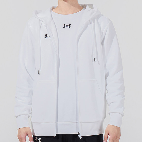 
UA/Under Armor genuine sports men's knitted hooded simple classic jacket 21600305-100