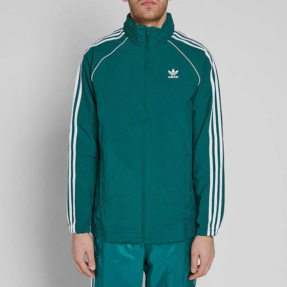 
Adidas/Adidas official authentic men's clover logo color-blocked striped jacket CW1311