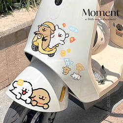 Cute Puppy Decorative Stickers for Motorcycles, Electric Scooters, Cartoon Body Decals for Electric Bikes, Scratch Stickers for Helmets