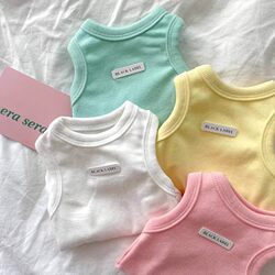 German Crafted Pet Pet Dog Clothes Small Size Dogs Vest Base Shirt T-Shirt Clothing Teddy Cat Summer