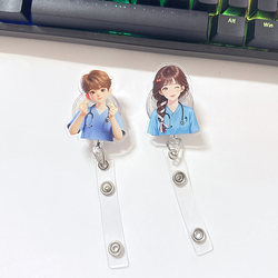 Retractable Badge Clips for Doctors and Nurses, Easy-To-Pull Badge Holders, Student Badge Clips, Work Id Badge Clips