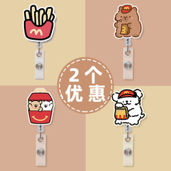 Nurse Badge Badge Retractable Buckle Badge Listing Work Badge Doctor Work Badge Easy-Pull Buckle Retractable Card Holder