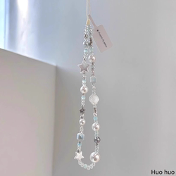 Sea Salt Shell Star Phone Chain with a High-End Feel, Short Chain, Camera Pendant, Wrist Strap, Bead String Ornament