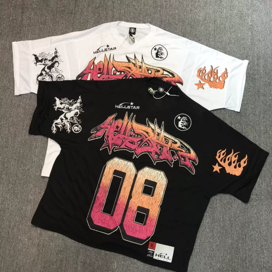 HELLSTAR STUDIOS JERSEY TEE 网眼拼接短袖球衣T恤欧美潮流-Taobao ...