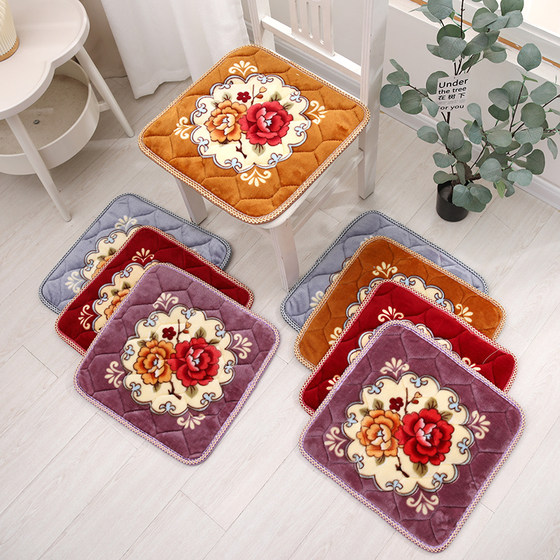 
Winter anti-slip plush seat cushion thickened cloud blanket fleece household sofa dining table chair cushion warm butt seat cushion