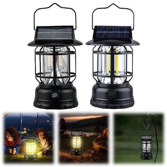 Solar Powered Outdoor Camping Lantern with Knob Portable