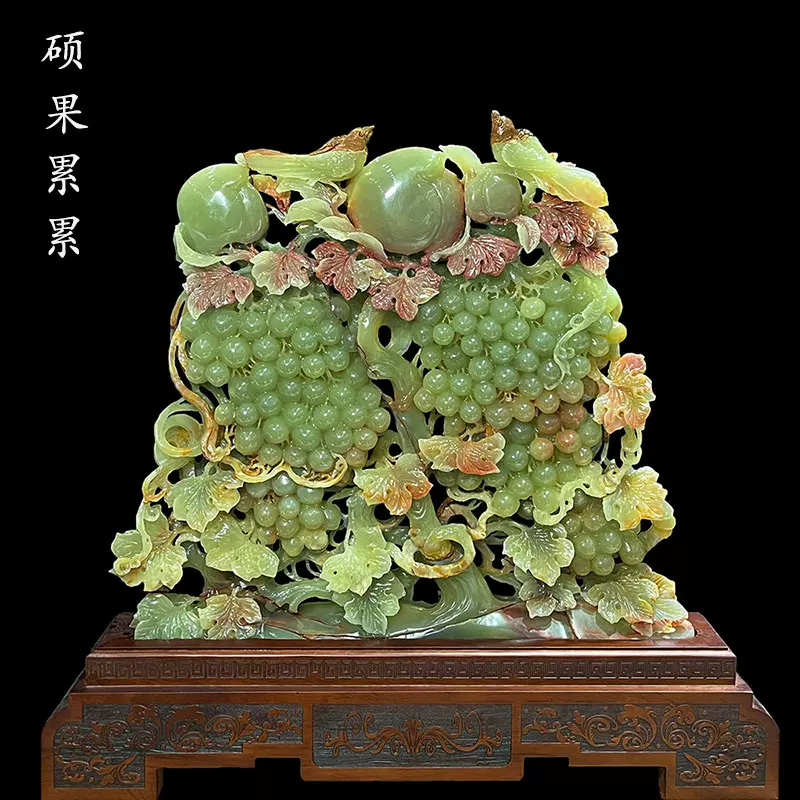 天然玉石雕刻一鸣惊人玉金蝉摆件知了手把件客厅办公室招财装饰品