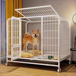 Dog Cage for Medium-Sized and Small Dogs, Large Indoor Pet Cage with Integrated Toilet, Shiba Inu, Corgi Dog House, Pet Cage, Dog Fence