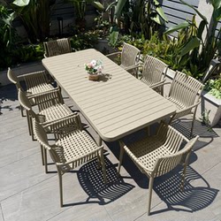 Outdoor Tables and Chairs, Courtyard Garden, Aluminum Alloy, Waterproof and Sun-Proof, Villa, Nordic Open-Air Balcony, Yard, Leisure and Homestay