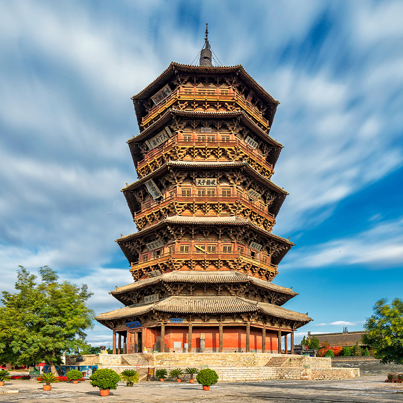 山西大同云冈石窟 悬空寺应县木塔一日游 纯玩太原出发