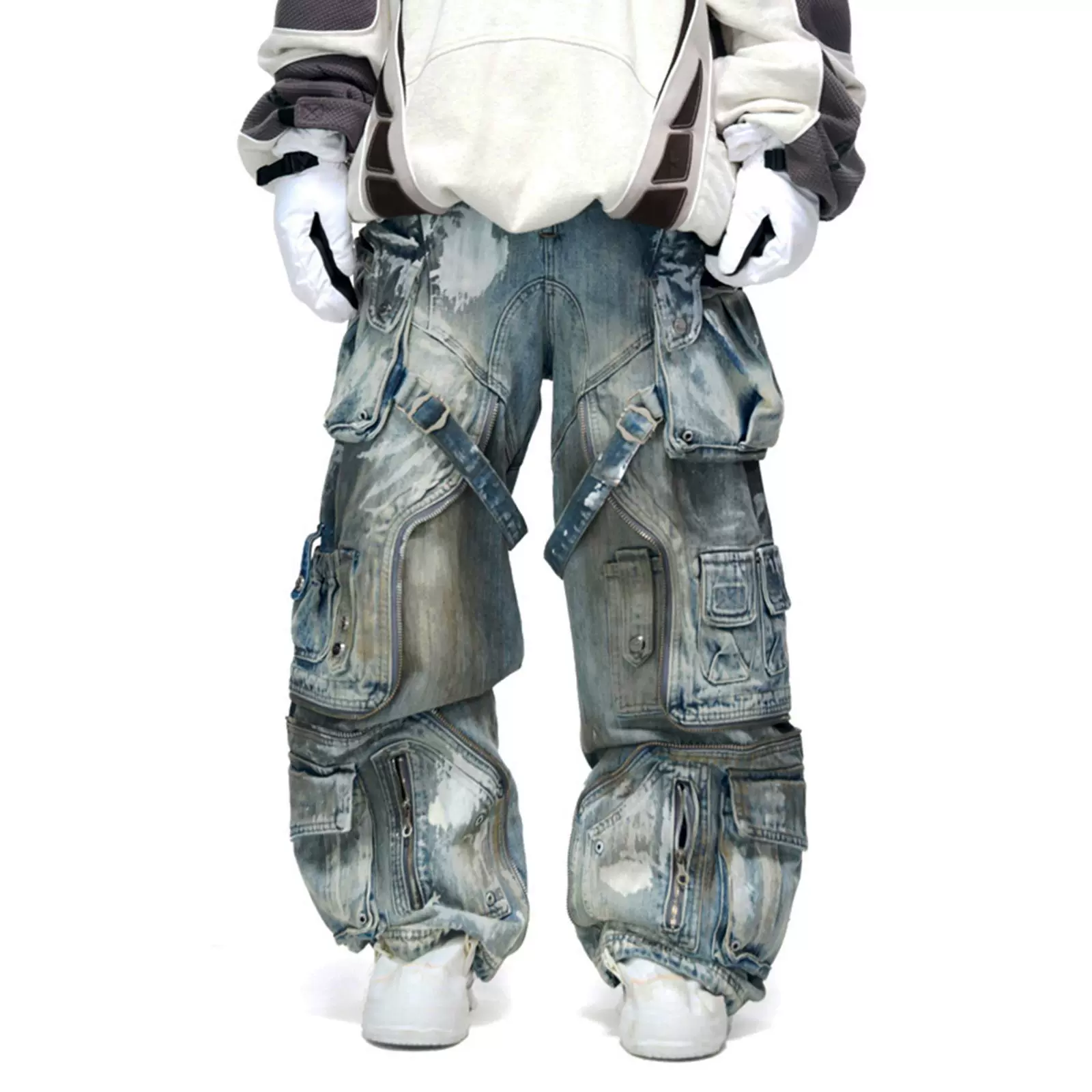 PERSONSOUL】PatcheEmbroidery 退け Jeans 