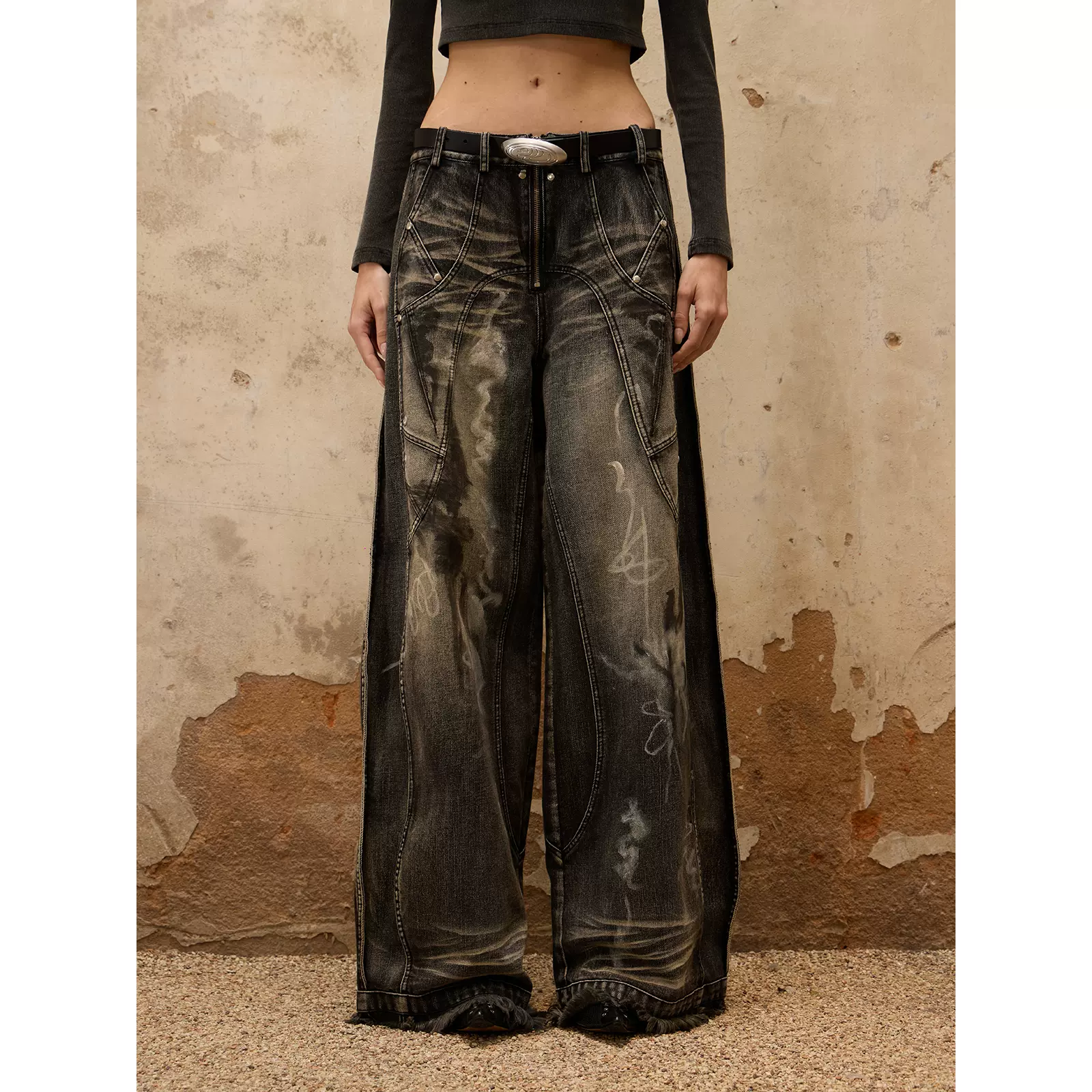 PERSONSOUL* 23FW Leather Tousers Pants-