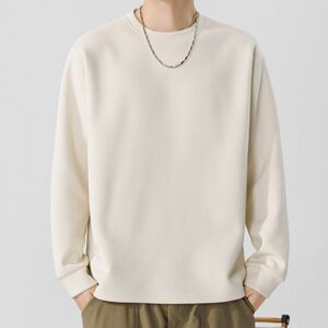 
Long-sleeved T-shirt men's round neck inner wear 2025 spring, autumn and winter new heavy velvet bottoming shirt casual men's sweatshirt