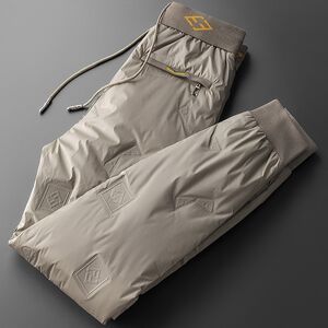 
Down pants women's winter fashion elastic waist outer cotton pants thickened white duck down waterproof and windproof mother's wear warm pants