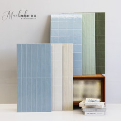 French-Style Colorful Concave-Convex Glazed Brick Pattern Tiles for Kitchen, Bathroom, 400X800 Balcony, Dining Room Wall and Floor Tiles