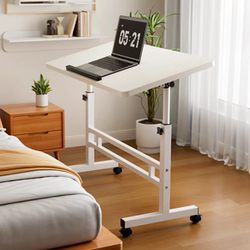Bedside Table, Movable Side Table, Adjustable Height Desk, Multifunctional Laptop Table, Home Student Study Table, Homework Table, Sofa Side Table, Simple Small Desk for Girls, Lazy Person's Small Table