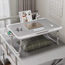 Foldable Adjustable Bed Table for College Dorms, Children's Homework Desk, Dormitory Study Table, Bed Desk, Student Folding Table, Laptop Stand, Home Use, Bay Window, Bedroom, Upper Bunk