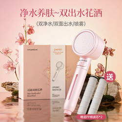 Pressurized Skin-Nourishing Shower Head with Dual Filter Cartridges for Home Use, Chlorine-Removing, Fragrant Bath Faucet, Shower Head