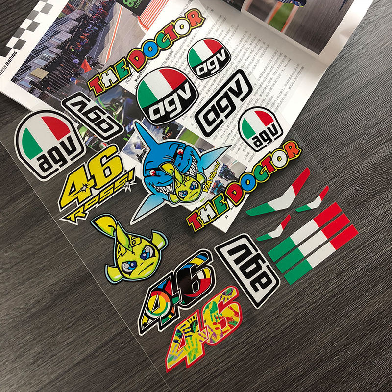 Adesivo 3D Per Casco Moto 'Blood Type' | Decalcomania Ingraffiabile In Resina | 46x20 Mm | Uso Racing E Street | Rimovibile