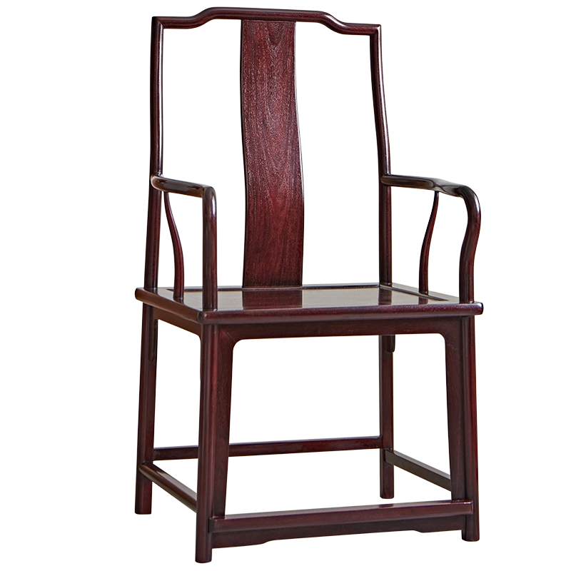 红木家具赞比亚血檀景泰蓝皇宫椅三件套中式围圈椅休闲原木太师椅 