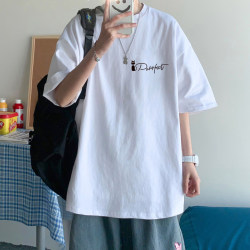 2025 Summer New Short-Sleeved T-Shirt for Men, Loose and Versatile, Trendy Brand Half-Sleeve T-Shirt, Casual Top for Students