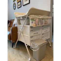 Baby diaper table storage hanging basket bag newborn diaper storage box supplies storage fence side