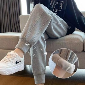 
[Good things] Sports pants for men and women, autumn and winter, plus velvet and thickened sweatpants, loose leggings, warm casual pants