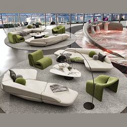 Hotel Lobby Sofa, Beauty Salon Lobby, Reception Room, Guesthouse Clubhouse, Sales Office Vip Area, Curved Sofa