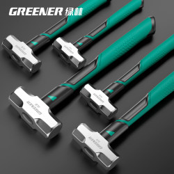 Green Forest Hammer Collection: High-Hardness Octagonal Hammer, Masonry Hammer, Construction Site Wall-Breaking Tool, Hammer, Hand Hammer, Integrated Iron Hammer