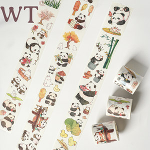 
WT Original Tape Panda’s Wonderful Journey Chinese Cute Animal Panda Washi Tape Die Cut Panda