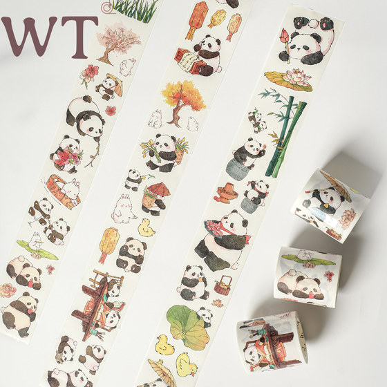 
WT Original Tape Panda’s Wonderful Journey Chinese Cute Animal Panda Washi Tape Die Cut Panda