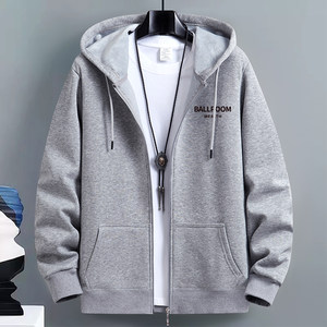 
2025 autumn and winter plus velvet cardigan sweater for men for young men loose large size versatile top casual student sports jacket trend