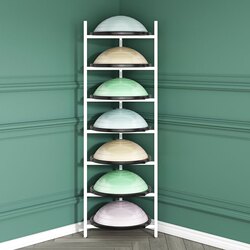 Multi-Layer Wave Speed Ball Storage Bracket Yoga Ball Semi-Circular Ball Storage Rack Donut Balance Ball Organizer Large Ball Rack