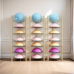 Yoga Ball Rack Multi-Layer Wave Speed Ball Rack Gym Storage Rack Semi-Circular Ball Rack Yoga Studio Fitness Ball Rack