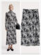 A small amount of spot TOTEME women's versatile floral waist lace mid-length skirt 23 years new