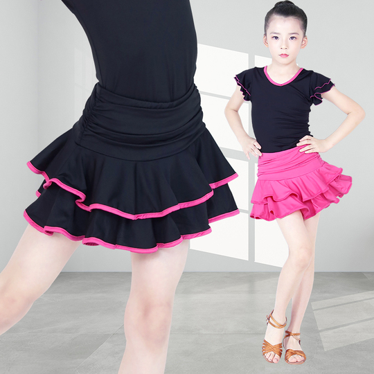 Baile Niña Falda De Baile Latino Para Niñas Cintura Elástica