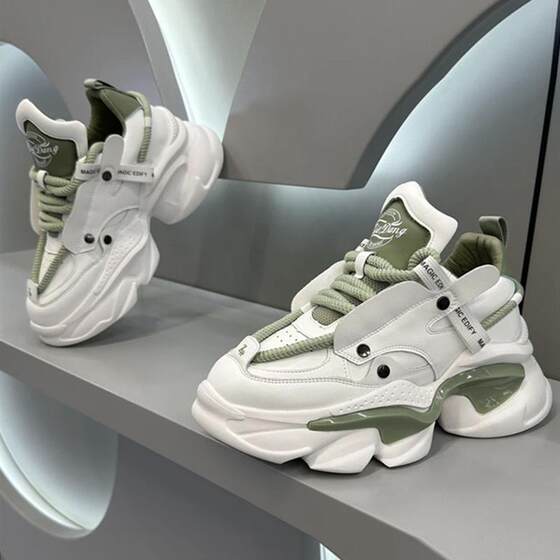 
2025 European Summer Popular Dad Shoes Thick-soled Heightening Shoes Fashionable Breathable Shoes Breathable Casual Shoes Men's Shoes