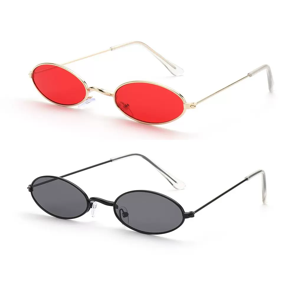 Retro Small Oval Sunglasses Vintage Shades Sunglasses Women-Taobao