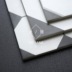 Nordic Bathroom Black and White Classic Pattern Tiles Entrance Yard Floor Tiles Bathroom Tiles Toilet Washroom Tiles 300