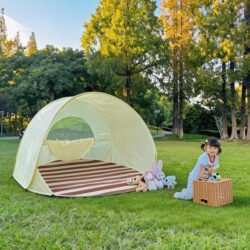 Camping Tent for Spring Outings, Outdoor Folding Portable One-Touch Open-Close, No Assembly Required, Picnic Park, Children's Thickened Waterproof