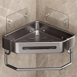 Bathroom Shelf, No-Drill Corner Shelf for Bathroom, Wall-Mounted Toilet Washbasin Storage Rack