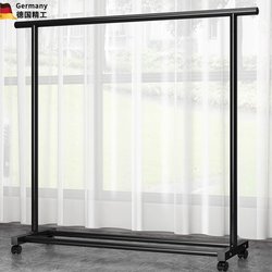 Clothes Drying Rack, Floor-Standing, for Home Use in the Bedroom, Foldable Single-Rod, Simple Indoor Dormitory Mobile Clothes and Hat Rack