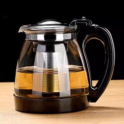 Glass Teapot Large Capacity Tea Pot and Cup Set with Filter for Home Use, High Temperature Resistant Tea Maker, Hot Water Kettle, Single Pot