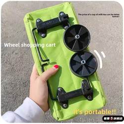 Shopping Bag with Wheels, Foldable Grocery Cart, Portable Trolley, Large Capacity Bag for Women, Home and Supermarket Essential