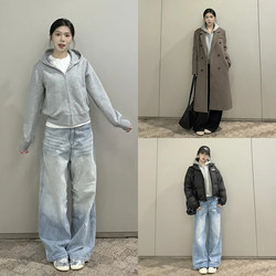 Gray Hooded Sweatshirt for Women, Regular Shoulder, Spring and Autumn 2026 New Short Jacket, Petite Women's Spring Top